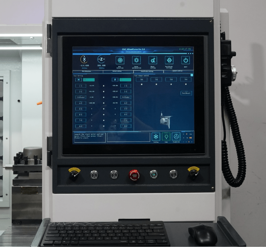 Tornio per la riparazione dei cerchi con rilevamento della sagoma - Tecnoexperts